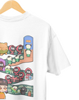 THEWHITELABEL SG19 Squid Game Logo 300Gsm Oversize Unisex T-shirt in Black and White Color - TheWhiteLabel
