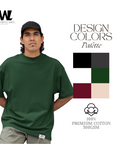 BW01 - TheWhiteLabel 300GSM Premium Plain Oversized Classic-Thick T-shirt 100% Cotton Premium Quality - TheWhiteLabel