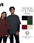 BW01 - TheWhiteLabel 300GSM Premium Plain Oversized Classic-Thick T-shirt 100% Cotton Premium Quality - TheWhiteLabel