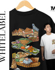 THEWHITELABEL SG18 Rasa Rasa Logo 300Gsm Oversize Unisex T-shirt in Black and White Color - TheWhiteLabel