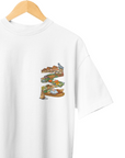 THEWHITELABEL SG18 Rasa Rasa Logo 300Gsm Oversize Unisex T-shirt in Black and White Color - TheWhiteLabel