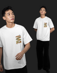 THEWHITELABEL SG18 Rasa Rasa Logo 300Gsm Oversize Unisex T-shirt in Black and White Color - TheWhiteLabel