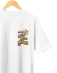 THEWHITELABEL SG14 Nostalgia Singapore Logo 300Gsm Oversize Unisex T-shirt in Black and White Color - TheWhiteLabel
