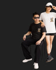 THEWHITELABEL SG14 Nostalgia Singapore Logo 300Gsm Oversize Unisex T-shirt in Black and White Color - TheWhiteLabel