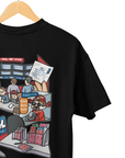THEWHITELABEL SG17 TWL Pools Logo 300Gsm Oversize Unisex T-shirt in Black and White Color - TheWhiteLabel