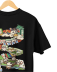 THEWHITELABEL SG12 Mahjong Panda Logo 300Gsm Oversize Unisex T-shirt in Black and White Color - TheWhiteLabel