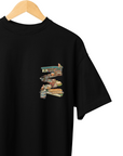 THEWHITELABEL SG16 Nanyang Breakfast Logo 300Gsm Oversize Unisex T-shirt in Black and White Color - TheWhiteLabel