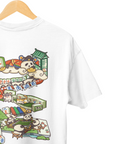 THEWHITELABEL SG12 Mahjong Panda Logo 300Gsm Oversize Unisex T-shirt in Black and White Color - TheWhiteLabel