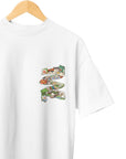 THEWHITELABEL SG12 Mahjong Panda Logo 300Gsm Oversize Unisex T-shirt in Black and White Color - TheWhiteLabel