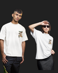 THEWHITELABEL SG16 Nanyang Breakfast Logo 300Gsm Oversize Unisex T-shirt in Black and White Color - TheWhiteLabel
