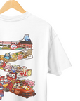 THEWHITELABEL SG15 Daruma Logo 300Gsm Oversize Unisex T-shirt in Black and White Color - TheWhiteLabel