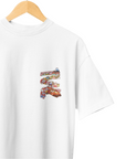 THEWHITELABEL SG15 Daruma Logo 300Gsm Oversize Unisex T-shirt in Black and White Color - TheWhiteLabel