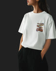 THEWHITELABEL SG15 Daruma Logo 300Gsm Oversize Unisex T-shirt in Black and White Color - TheWhiteLabel