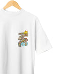 THEWHITELABEL SG21 Fortune Cat Island 300Gsm Oversize Unisex T-shirt in Black and White Color - TheWhiteLabel
