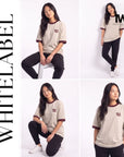 THEWHITELABEL CS18 VANTA RIBBED 300GSM Oversize Unisex T-shirt in 4 colours THEWHITELABEL