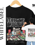 THEWHITELABEL CS08 PANDA LOK LOK 300Gsm Oversize Unisex T-shirt in Black and White Color - TheWhiteLabel