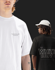 Model wearing 300GSM heavyweight cotton classic oversized t-shirt unisex in Singapore