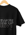 Back View of 300GSM heavyweight cotton classic oversized t-shirt unisex Singapore in Black Colour