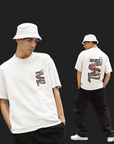 THEWHITELABEL SG05 Takoyaki Logo 300Gsm Oversize Unisex T-shirt in Black and White Color - TheWhiteLabel