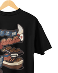 THEWHITELABEL SG05 Takoyaki Logo 300Gsm Oversize Unisex T-shirt in Black and White Color - TheWhiteLabel