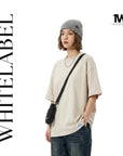 BW01 - TheWhiteLabel 300GSM Premium Plain Oversized Classic-Thick T-shirt 100% Cotton Premium Quality - TheWhiteLabel