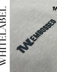 THEWHITELABEL EM01 Embossed Premium Oversized 300GSM Unisex T-Shirt Dark Blue and Khaki - TheWhiteLabel