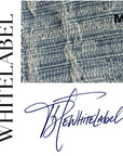 THEWHITELABEL PK02 Denim Pocket Embroidered Oversized Unisex T-Shirt in White Colour