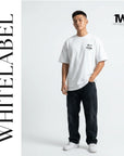 THEWHITELABEL CS12 International MUTE BUTTON 300GSM Unisex T-Shirt Black and White - TheWhiteLabel