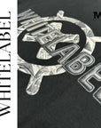 THEWHITELABEL CS12 International MUTE BUTTON 300GSM Unisex T-Shirt Black and White - TheWhiteLabel