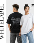 THEWHITELABEL CS01 Classic Member Logo 300Gsm Oversize Unisex T-shirt in Black and White Color - TheWhiteLabel