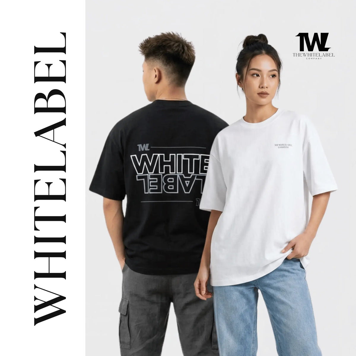 Buy Oversized Unisex Cotton T-shirt | THEWHITELABEL CS01