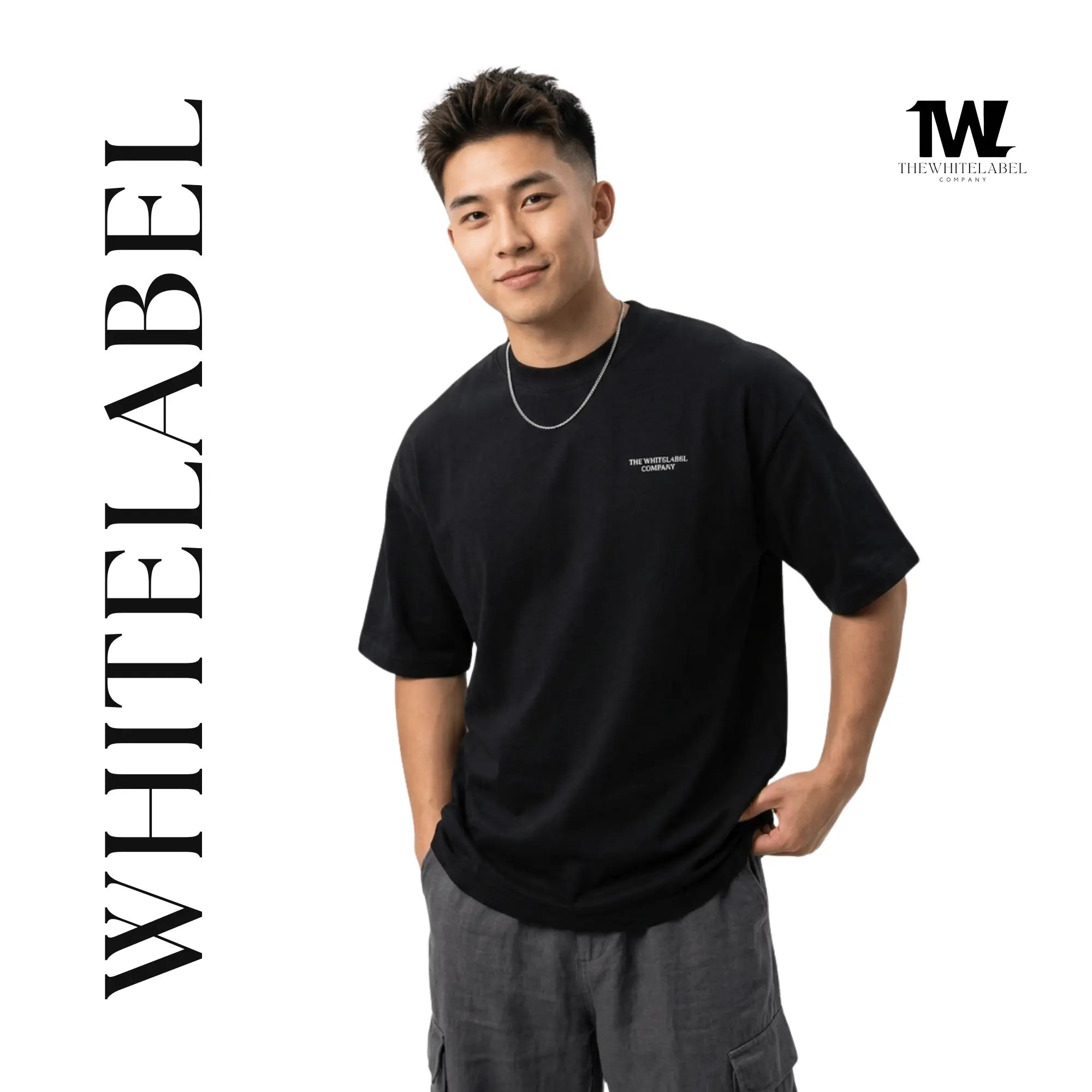 Buy Oversized Unisex Cotton T-shirt | THEWHITELABEL CS01