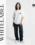 THEWHITELABEL CS03 RUGGED TBYC Logo 300Gsm Oversize Unisex T-shirt in Black and White Color THEWHITELABEL