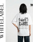 THEWHITELABEL CS03 RUGGED TBYC Logo 300Gsm Oversize Unisex T-shirt in Black and White Color THEWHITELABEL