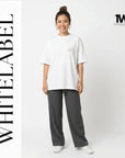 THEWHITELABEL CS04 Coffee Poster Logo 300Gsm Oversize Unisex T-shirt in Black and White Color THEWHITELABEL