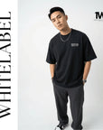 THEWHITELABEL CS06 Sleepless Night 300Gsm Oversize Unisex T-shirt in Black and White Color THEWHITELABEL