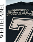 THEWHITELABEL AP01 Number 7 LIMITED EDITION Oversized Unisex T-Shirt in Black Colour THEWHITELABEL