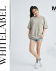 THEWHITELABEL PK01 Original Embroidered Pocket Oversized Unisex T-Shirt in Black and Khaki Colour