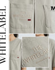THEWHITELABEL PK01 Original Embroidered Pocket Oversized Unisex T-Shirt in Black and Khaki Colour