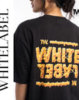 THEWHITELABEL FS04 MAC N CHEESE 300GSM Oversize Unisex T-Shirt in Black Color THEWHITELABEL