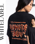 THEWHITELABEL FS03 CHICKEN CHOP WITH BLACK PEPPER SAUCE 300GSM Oversize Unisex T-Shirt in Black Color THEWHITELABEL