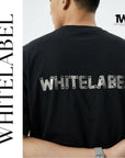 THEWHITELABEL PK03 Minimal Pocket Reflective Oversized Unisex T-Shirt in Black Colour THEWHITELABEL