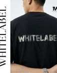 THEWHITELABEL PK03 Minimal Pocket Reflective Oversized Unisex T-Shirt in Black Colour THEWHITELABEL