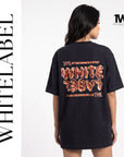 THEWHITELABEL FS03 CHICKEN CHOP WITH BLACK PEPPER SAUCE 300GSM Oversize Unisex T-Shirt in Black Color THEWHITELABEL