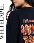 THEWHITELABEL FS03 CHICKEN CHOP WITH BLACK PEPPER SAUCE 300GSM Oversize Unisex T-Shirt in Black Color THEWHITELABEL