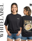THEWHITELABEL CS07 Hokkien Mee 300Gsm Oversize Unisex T-shirt in Black and White Color THEWHITELABEL
