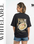 THEWHITELABEL CS07 Hokkien Mee 300Gsm Oversize Unisex T-shirt in Black and White Color THEWHITELABEL