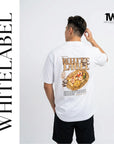 THEWHITELABEL CS07 Hokkien Mee 300Gsm Oversize Unisex T-shirt in Black and White Color THEWHITELABEL