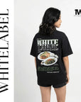 THEWHITELABEL CS11 SAMBAL STINGRAY AND KANGKONG 300Gsm Oversize Unisex T-shirt in Black and Beige Color THEWHITELABEL