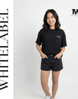 THEWHITELABEL CS11 SAMBAL STINGRAY AND KANGKONG 300Gsm Oversize Unisex T-shirt in Black and Beige Color THEWHITELABEL